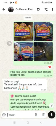 Testimonial Papan Bunga Pernikahan langonsari